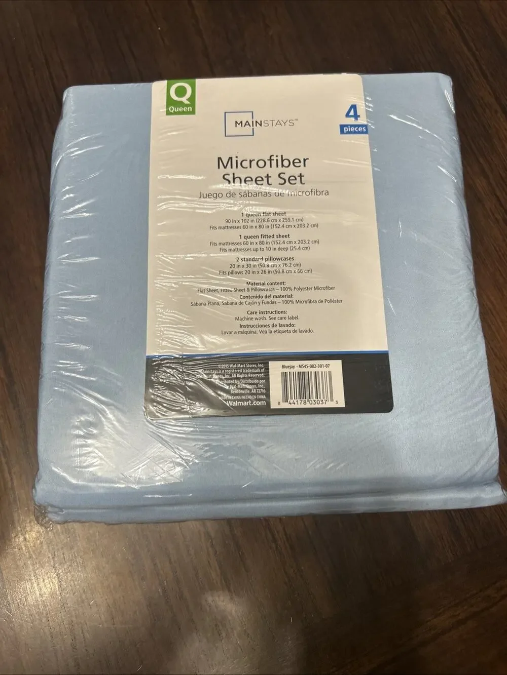 NEW Mainstays Soft Microfiber 4 Piece Sheet Set ~ Queen Size